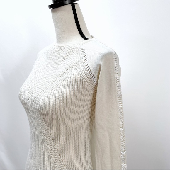 NWT Tess Giberson Ivory Open Stitch Knit Sweater Pullover Top Women’s Small - Picture 3 of 8
